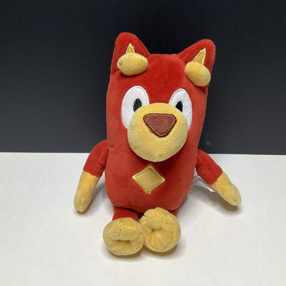 Bluey Friends Rusty Plush 8" Stuffed Animal Dog Moose Toys Red Kelpie Puppy Doll